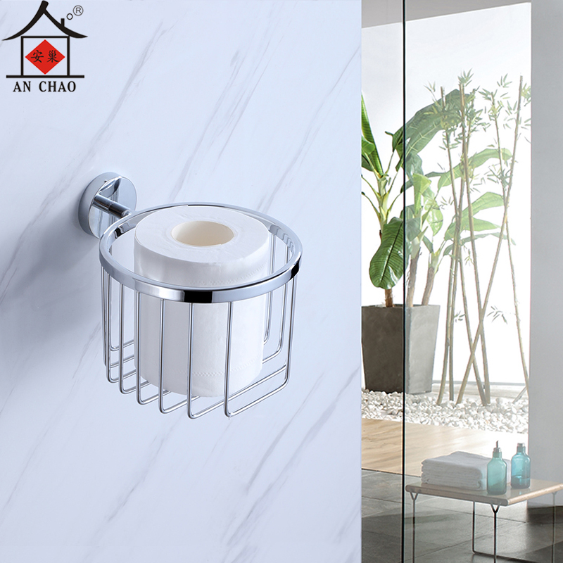 304不锈钢卷纸架浴室卫生厕纸架收纳架浴室纸巾架手纸盒厕纸篓