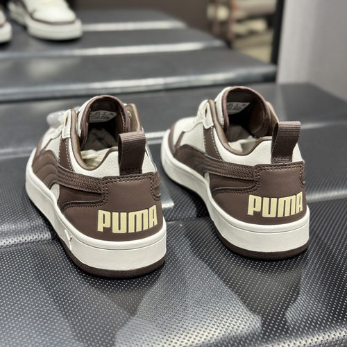 彪马PUMA男女情侣复古低帮轻便皮面咖啡色百搭运动休闲板鞋400326