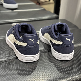彪马PUMA新款 391939 男女情侣复古低帮轻便翻毛皮蓝色运动休闲板鞋