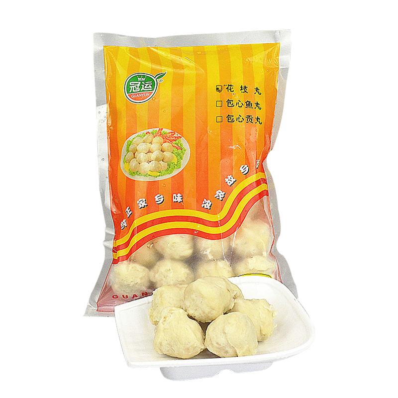 冠運(yùn) 臺(tái)式花枝丸2500g冷凍品 手打墨魚(yú)丸 火鍋麻辣燙 油炸關(guān)東煮