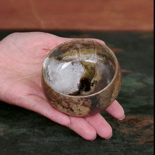 251 圆融小茶碗（杯内窑汗结晶）  林峰老师柴烧杯上新 茶杯子