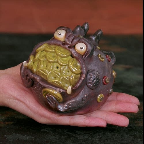 三足金蟾 茶宠可插线香  柴烧林峰老师上新 茶宠