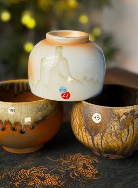 500ml建水圆钵水果大碗 多只选 林峰老师 柴烧大碗