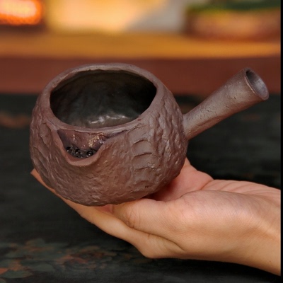 带滤孔侧把公道 200ml 233号 林峰老师上新 柴烧公道杯