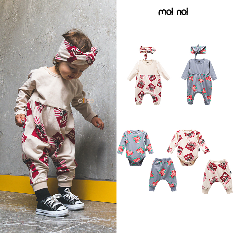 moinoi秋冬婴儿连体衣包屁衣