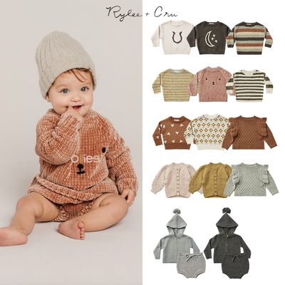 现货美国cru秋冬条纹针织衫可爱