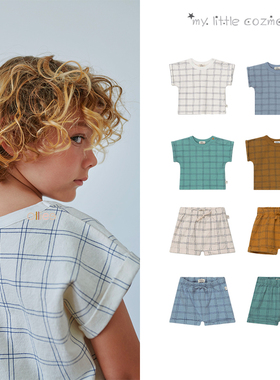 折扣款 现货西班牙My Little Cozmo 婴儿有机棉格子条纹短裤