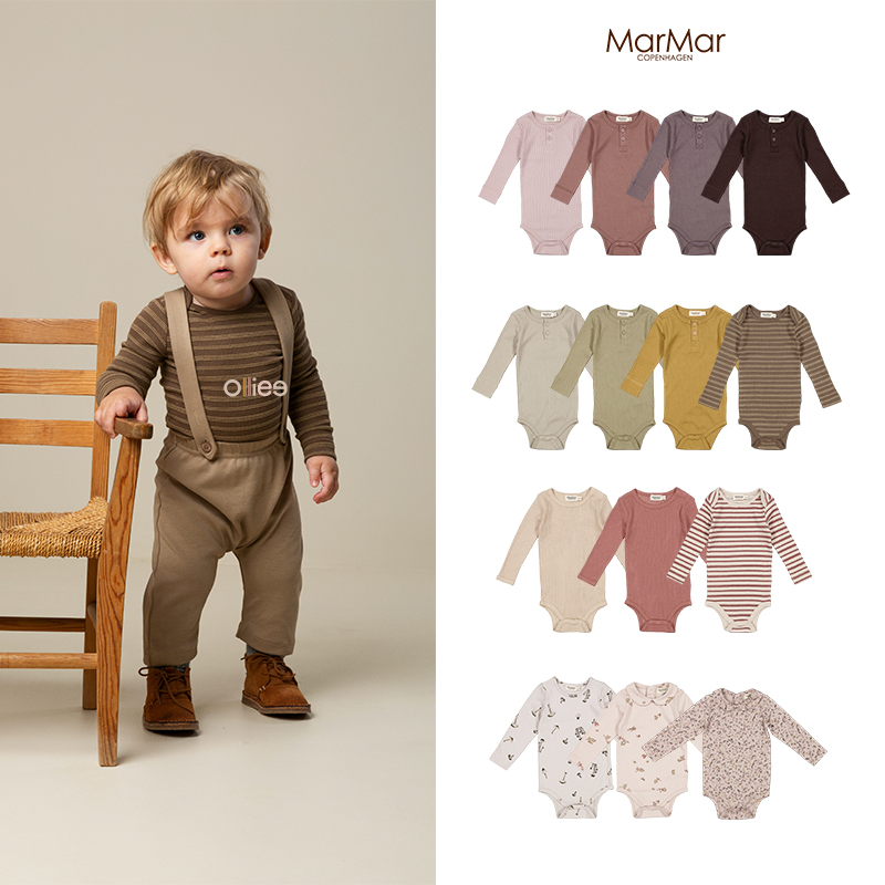 莫代尔现货丹麦秋冬新款包屁衣