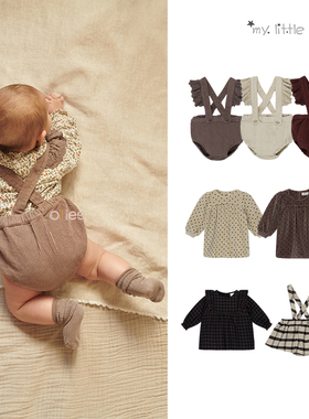 折扣款 现货西班牙My Little Cozmo 有机棉婴儿丝绒背带短裤