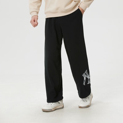 MLBNY老花大标阔腿运动长裤