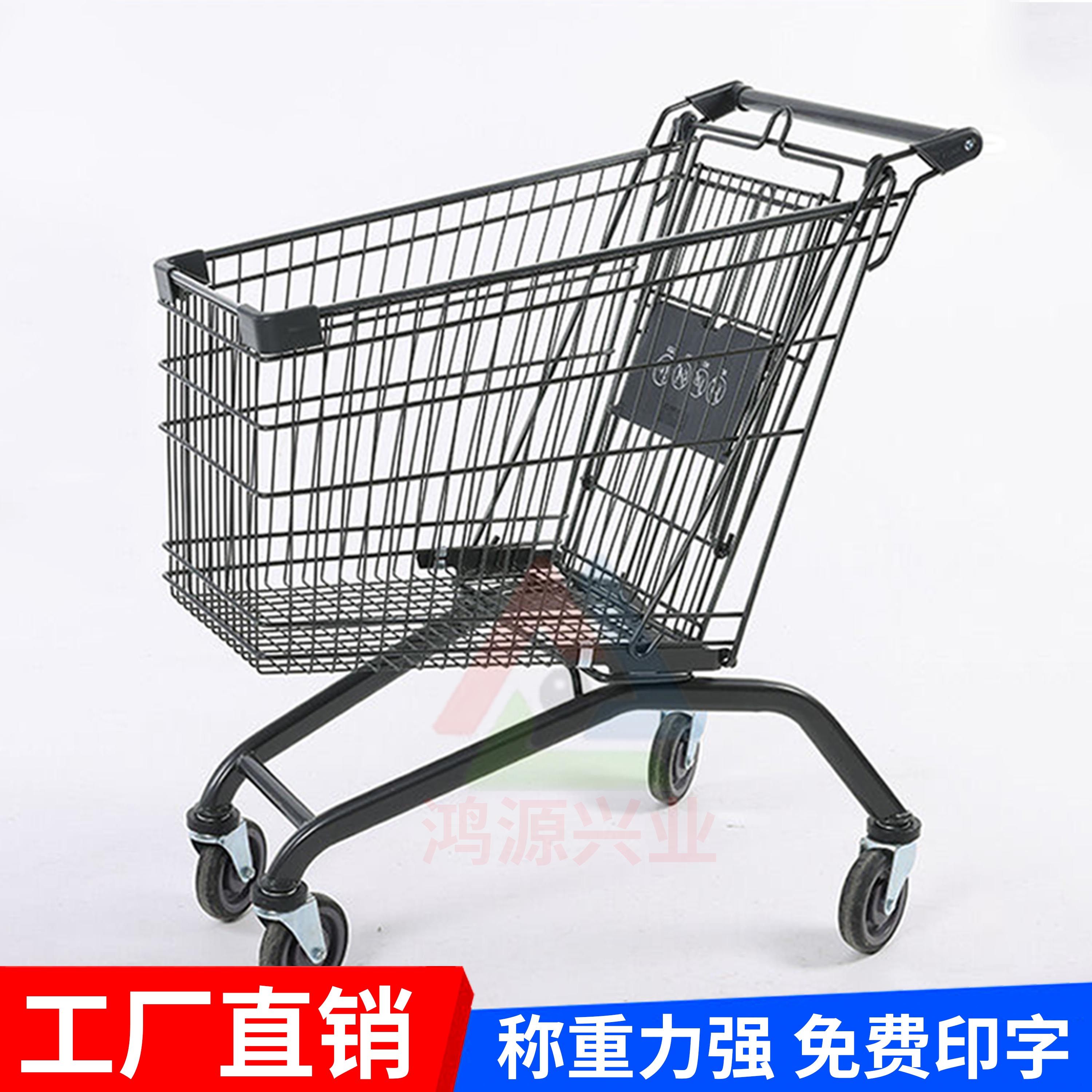 大型超市加厚购物车卖场手推车大容量新款超市购物车商场小推车