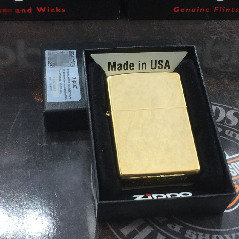 芝宝黄铜镜子经典款zippo打火机