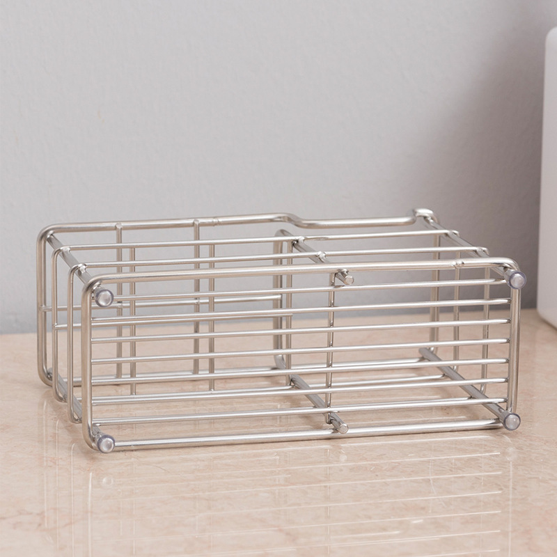 不锈钢方形六格牙膏牙刷架卫生间牙膏座牙具置物架洗漱用品收纳架