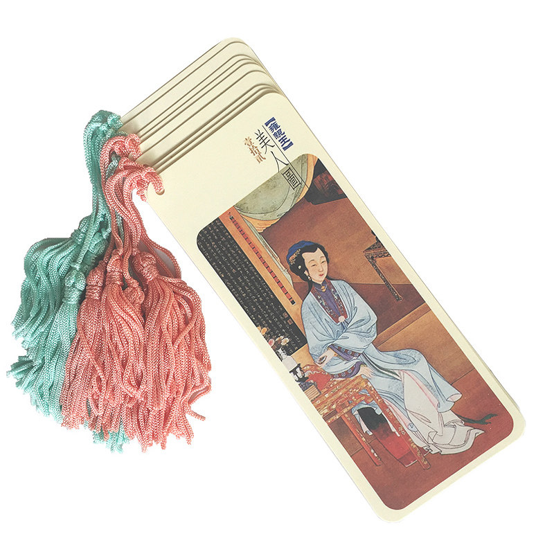 清明上河图书签可拼成整副画卷清宫十二美人图纸书签中国元素古风流苏礼物书签