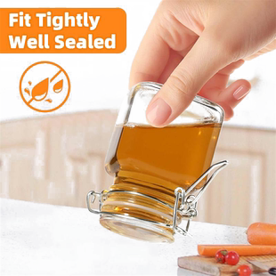 100毫升迷你四方玻璃密封罐不锈钢卡扣瓶果酱瓶香料瓶果小瓶子