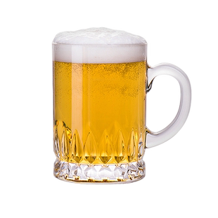 打麻将专用杯玻璃啤酒杯耐热茶馆泡茶杯水杯绿茶花茶奶茶带把杯