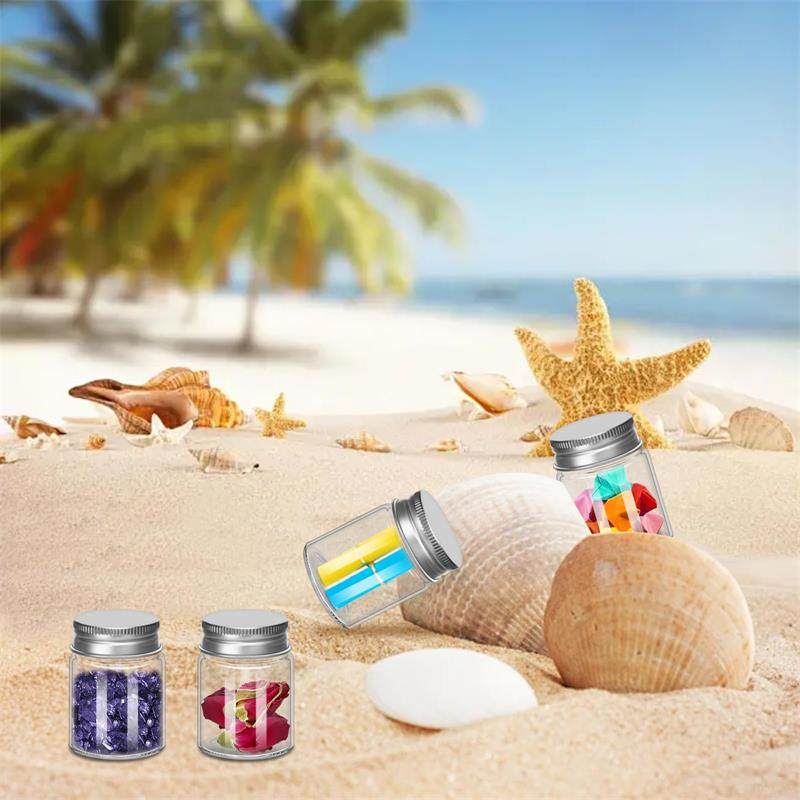 直径30铝盖管制玻璃瓶手工糖果瓶许愿瓶沉香烟丝瓶子虫草瓶胶囊瓶