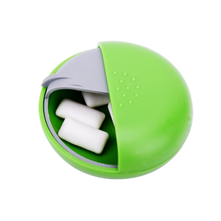 便携圆形旋转式口香糖盒药盒零钱盒首饰盒收纳盒实用小礼品