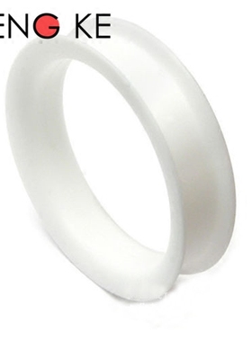 欧美40mm60mm白色硅胶空心耳扩中空软耳扩大尺寸穿刺饰品男女