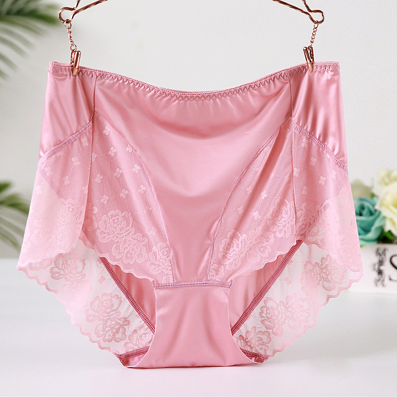 日系薄款性感网纱大码三角内裤