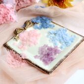 1.5元 迷你薄纱立体9mm压痕花朵 DIY娃衣花片礼服辅料材料 10片