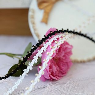 饰服装 帽镶边手工diy旗袍装 蕾丝辅料 鞋 精致双边狗牙金线织带花边