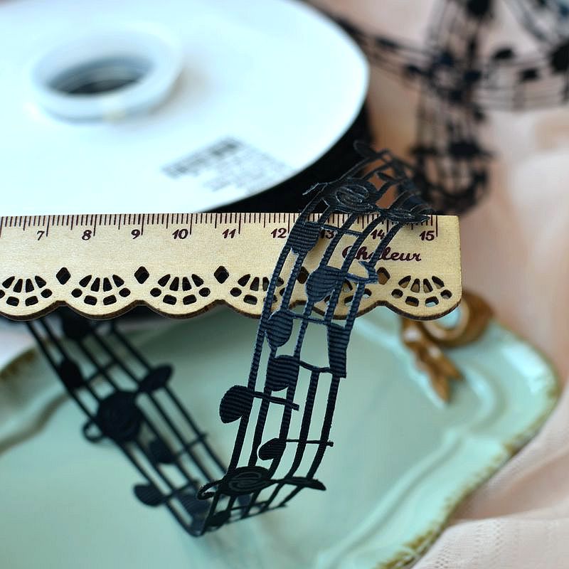 手工花边蕾丝服装diy辅料音符