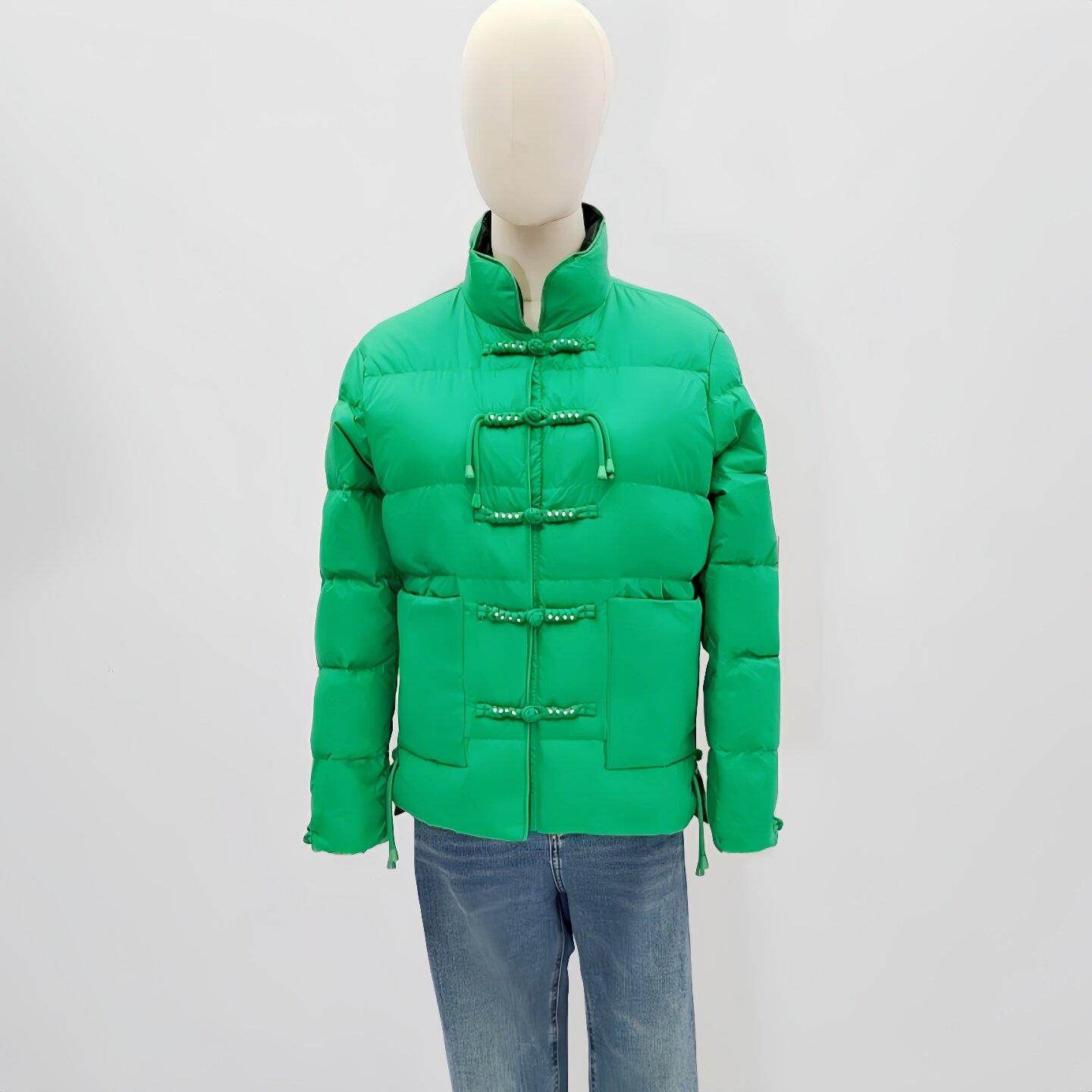 私家元素品牌新中式女士短款立领羽绒服女秋冬季2025新款羽绒外套