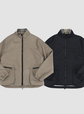 LAST HEIRS G+2L硬壳防风防水保暖三合一格子立领抓绒夹克外套