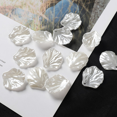 圆树叶古风发簪发冠花瓣山茶花花瓣DIY材料亚克力仿珍珠花瓣