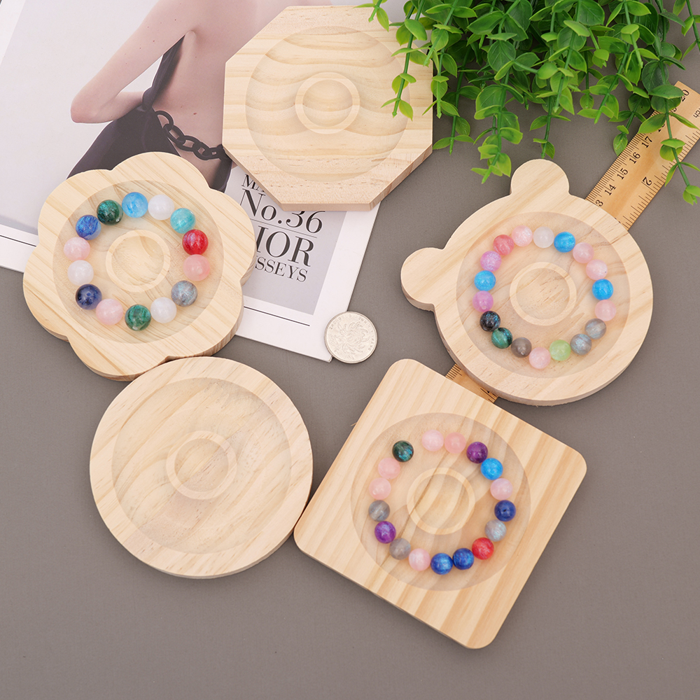实木首饰展示盘珠宝设计盘文玩串珠手工diy材料手串珠子手链托盘