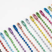 吊牌链波珠链 DIY饰品配件 金属链条彩色喷漆珠链 挂件钥匙扣珠扣