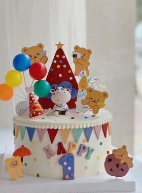 网红生日蛋糕装饰可爱摆件