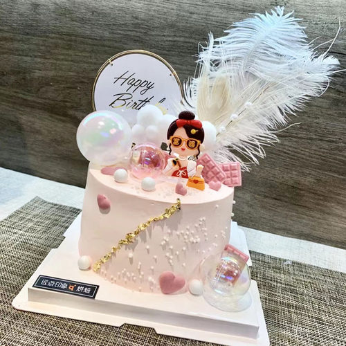 网红蛋糕装饰女神款软胶富婆摆件