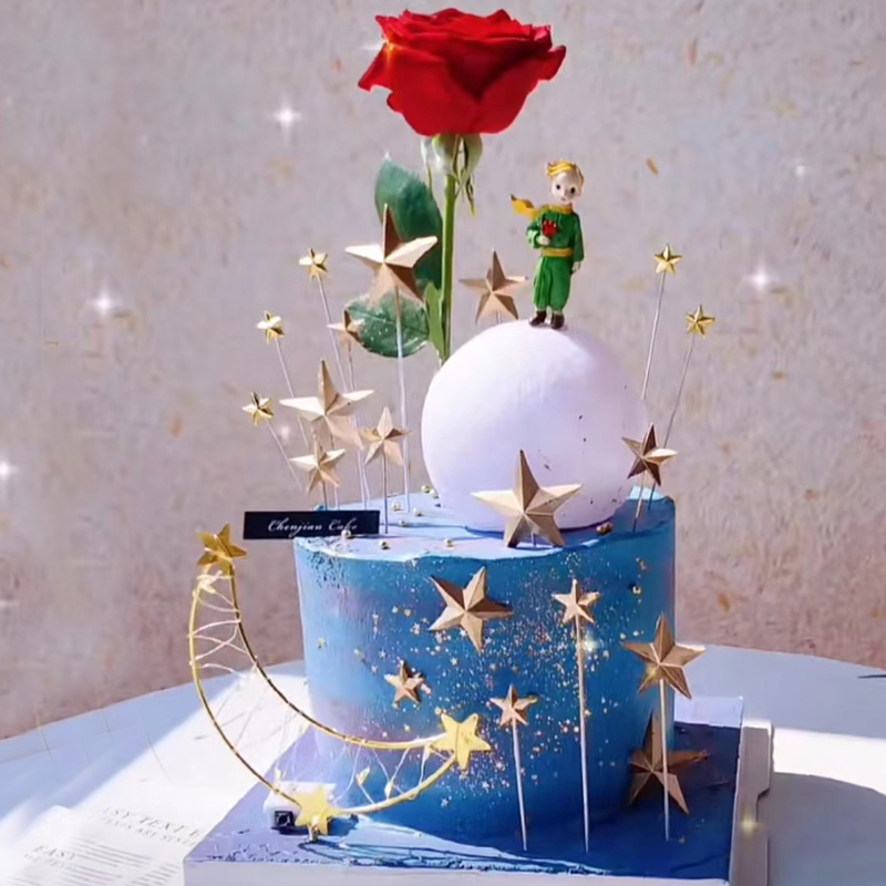 520蛋糕装饰派对甜品站立玫瑰花