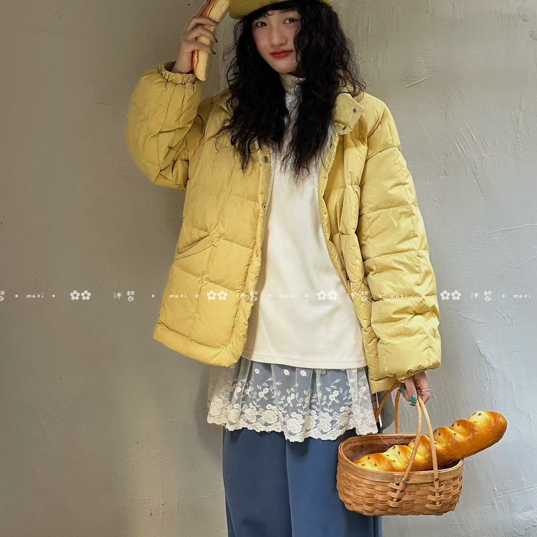 短A森系甜美叠穿屁帘半裙