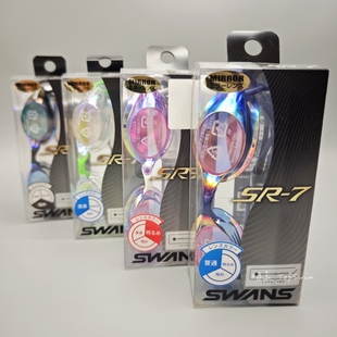 日版 7M小框无胶圈贝壳竞速泳镜高清防雾减阻比赛泳镜 Swans诗韵SR