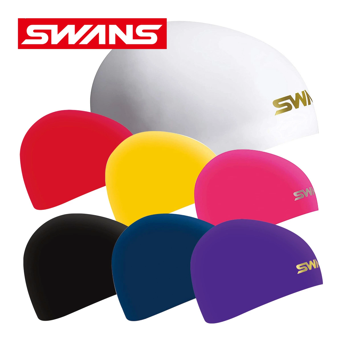 日本制SWANS3D软钢盔竞速泳帽
