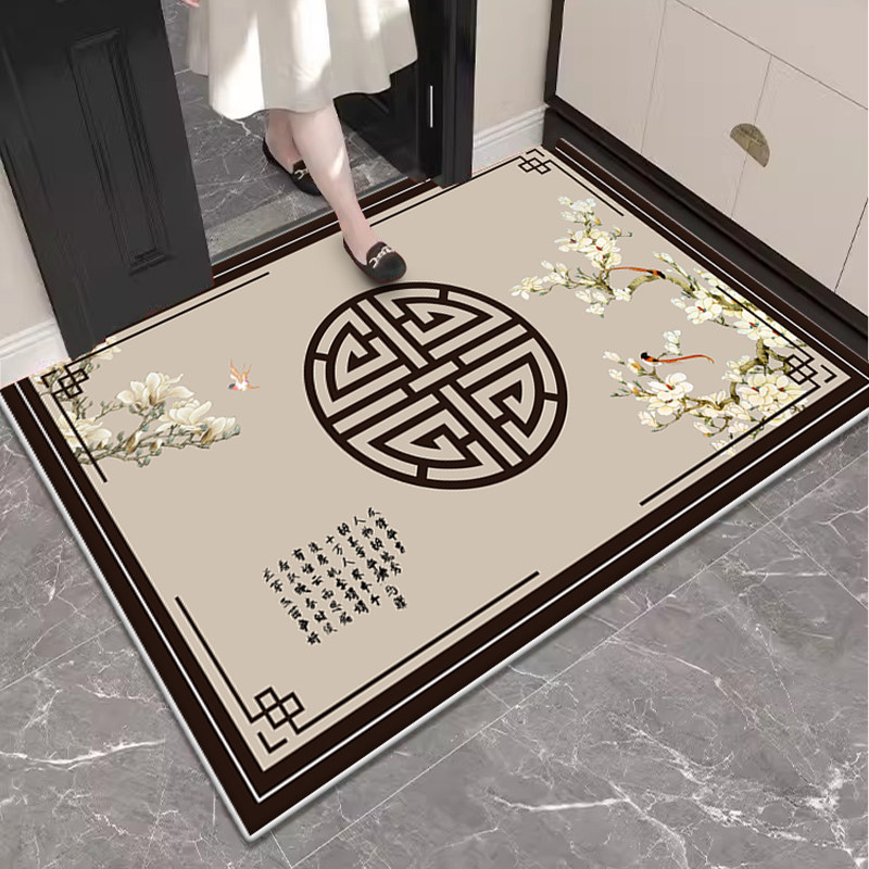 新中式入户门地垫耐脏可擦免洗门垫家用进门口脚垫子客厅地毯防滑,居家布艺,入户地垫,淘宝优惠券,粉丝福利购,淘宝优惠卷