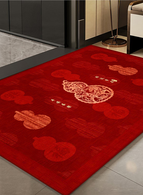 新款进门地垫入户门垫家用乔迁门口防滑垫子入户喜庆地毯红色脚垫