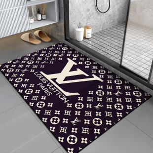 小香风浴室地垫高级轻奢感进门垫厕所卫生间防滑吸水垫春季上新款