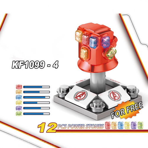 红色手套宝石拼装积木人仔玩具