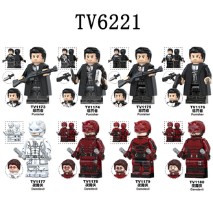 TV6221惩罚者夜魔侠靶眼缪斯TV6222拼装积木人仔儿童玩具TV6223