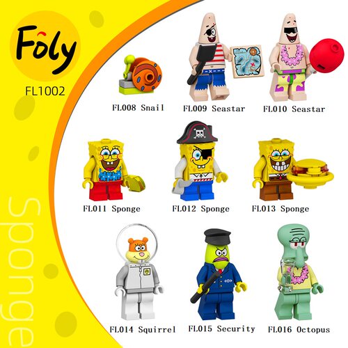 fl1002珊迪章鱼哥玩具拼装积木