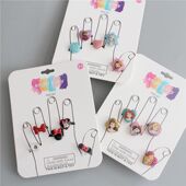 欧美女童公主儿童宝宝饰品卡通动物蓝色戒指戒圈 可调节大小