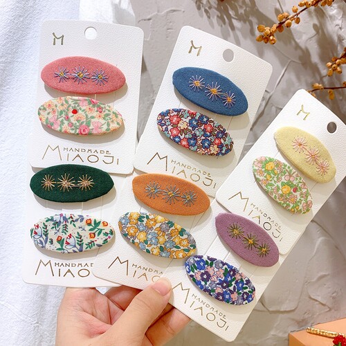 彩色碎花刺绣儿童头饰