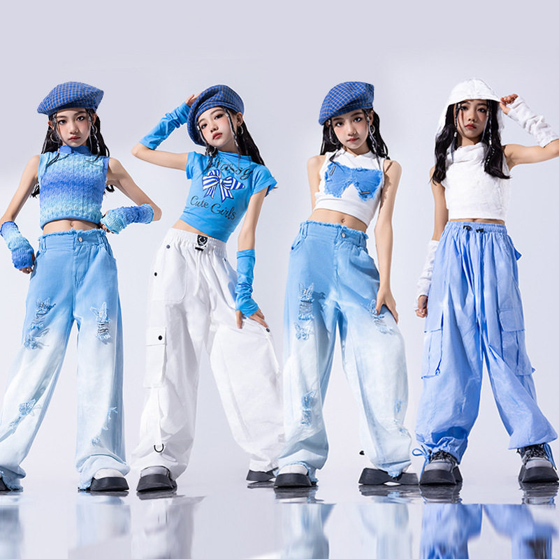 女童街舞爵士嘻哈演出服多巴胺