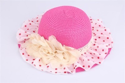 女孩公主亲子款两朵花遮阳沙滩帽