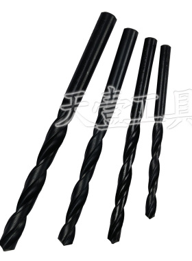 轧制直柄麻花钻头W4341直钻高速钢间隔0.1mm天钻孔工具黑色HSS