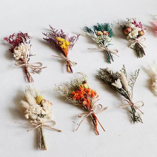 天然干花迷你小花束永生花胸花